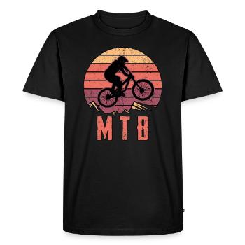 BMX VTT VTT Casque de vélo - T-shirt Premium bio Homme - noir - Devant - Nico (187cm)