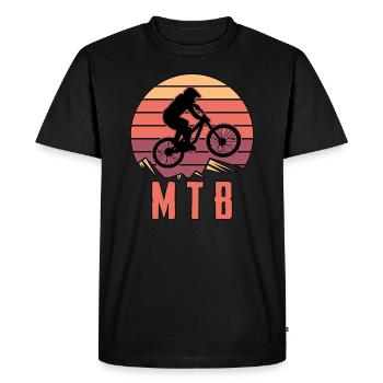 BMX VTT pneus VTT - T-shirt Premium bio Homme - noir - Devant - Nico (187cm)