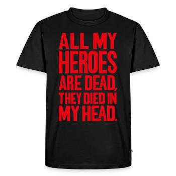 Tous mes héros - T-shirt Premium bio Homme - noir - Devant - Nico (187cm)