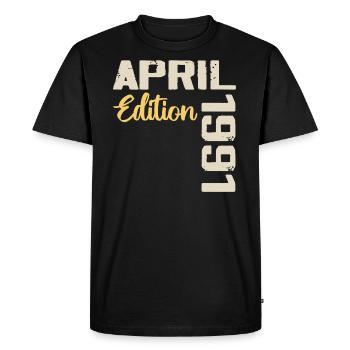39 Year Anniversary April 1991 Birthday Gift - Men's Premium Organic T-Shirt - black - Front - Nico (187cm)