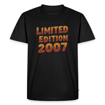 Limited Edition 2007 18th Birthday Gift - Men's Premium Organic T-Shirt - black - Front - Nico (187cm)