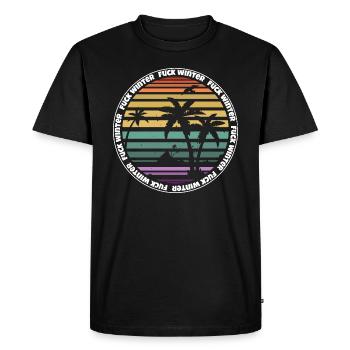 Fuck Winter, Summer Love Winter Hater Gift Idea - T-shirt Premium bio Homme - noir - Devant - Nico (187cm)