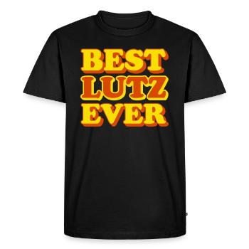 Lutz Prénom Drôle Cadeau - T-shirt Premium bio Homme - noir - Devant - Nico (187cm)