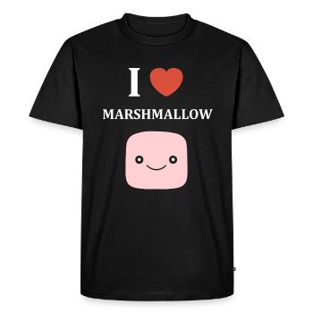 marshmallow - T-shirt Premium bio Homme - noir - Devant - Nico (187cm)