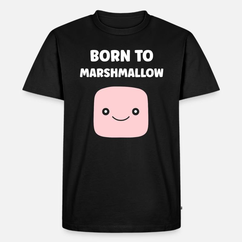Marshmallow - Männer Premium Bio T-Shirt - Schwarz