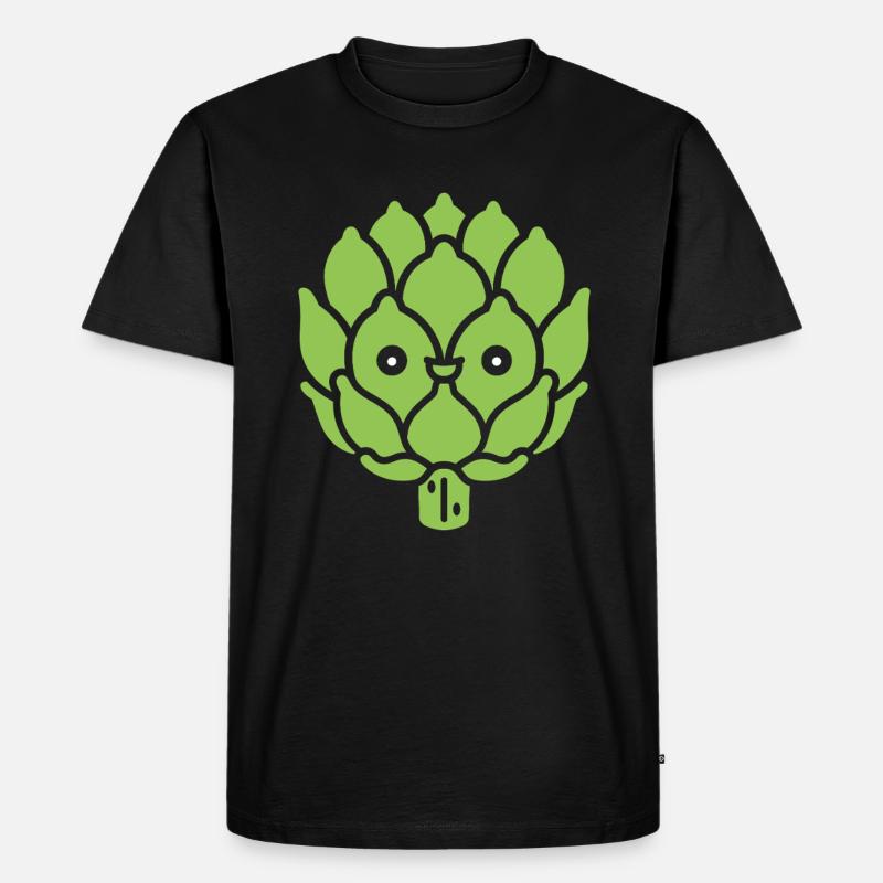Artischocke - Männer Premium Bio T-Shirt - Schwarz
