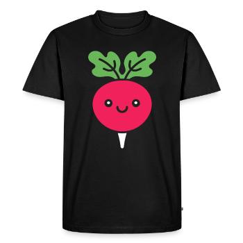 radis - T-shirt Premium bio Homme - noir - Devant - Nico (187cm)