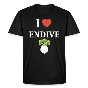 Endive - Men's Premium Organic T-Shirt - black - Front - Nico (187cm)