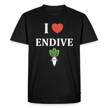 Endive - Men's Premium Organic T-Shirt - black - Front - Nico (187cm)