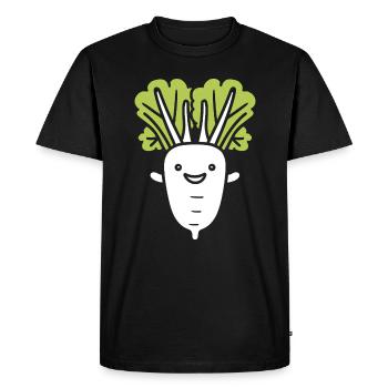 Endive - Men's Premium Organic T-Shirt - black - Front - Nico (187cm)