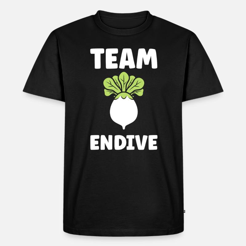 Endive - Männer Premium Bio T-Shirt - Schwarz
