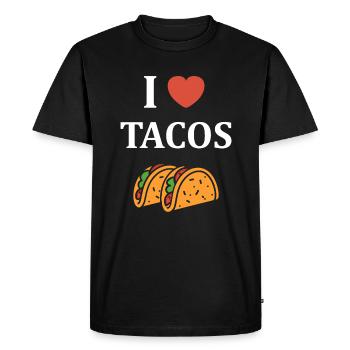 Tacos - Men's Premium Organic T-Shirt - black - Front - Nico (187cm)