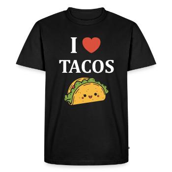 Tacos - Men's Premium Organic T-Shirt - black - Front - Nico (187cm)