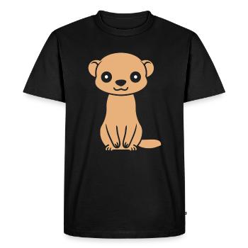 belette - T-shirt Premium bio Homme - noir - Devant - Nico (187cm)
