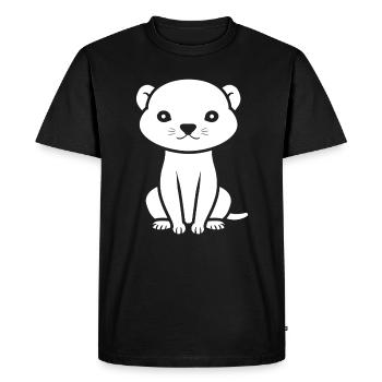 belette - T-shirt Premium bio Homme - noir - Devant - Nico (187cm)