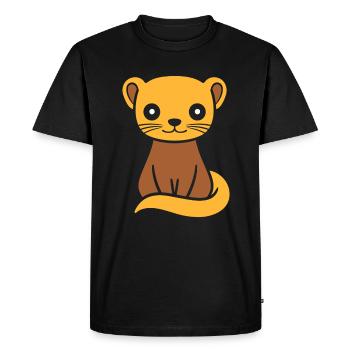 belette - T-shirt Premium bio Homme - noir - Devant - Nico (187cm)