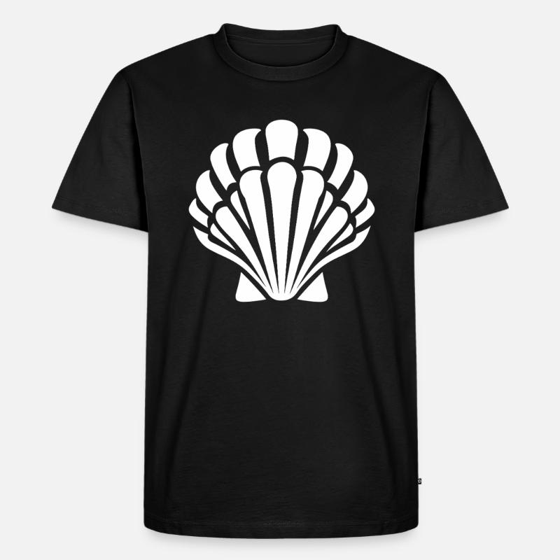 Muschel - Männer Premium Bio T-Shirt - Schwarz