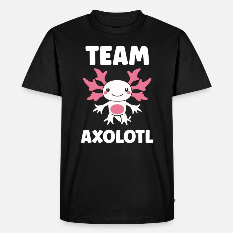 Axolotl - Männer Premium Bio T-Shirt - Schwarz