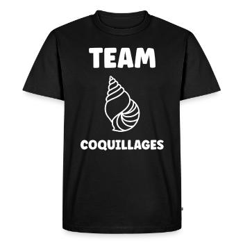 coquillage - T-shirt Premium bio Homme - noir - Devant - Nico (187cm)