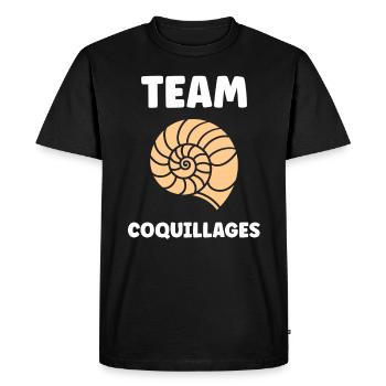 coquillage - T-shirt Premium bio Homme - noir - Devant - Nico (187cm)