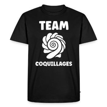 coquillage - T-shirt Premium bio Homme - noir - Devant - Nico (187cm)