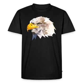 Aigle à tête blanche aigle de mer Aigle américain Eagle - T-shirt Premium bio Homme - noir - Devant - Nico (187cm)