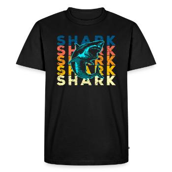 Requin requin - T-shirt Premium bio Homme - noir - Devant - Nico (187cm)