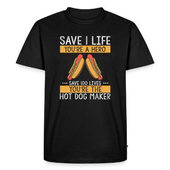 Hot Dog Maker Grill BBQ Hot Dog Grill Master - Men's Premium Organic T-Shirt - black - Front - Nico (187cm)