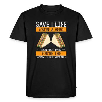 Food Makers Grill BBQ Sandwich Grill Maître - T-shirt Premium bio Homme - noir - Devant - Nico (187cm)