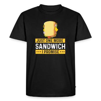 Sandwich Lover Cheese Fast Food Food Food - Men's Premium Organic T-Shirt - black - Front - Nico (187cm)