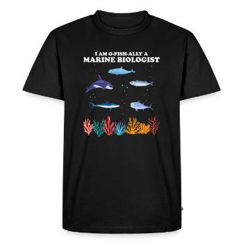Official Marine Biologist Fish Marine Biology - Men's Premium Organic T-Shirt - black - Front - Nico (187cm)