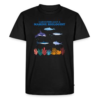 Official Marine Biologist Fish Marine Biology - Men's Premium Organic T-Shirt - black - Front - Nico (187cm)