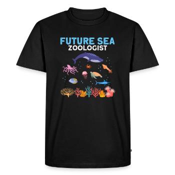 Futur zooologiste Zooologie Biologiste marin Mer - T-shirt Premium bio Homme - noir - Devant - Nico (187cm)