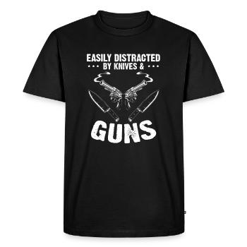 Knife Collector Designs Messerfan Knife Maker - Men's Premium Organic T-Shirt - black - Front - Nico (187cm)