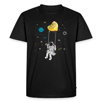 Lemon Design Lemonades Stand Boss Vente de citron - T-shirt Premium bio Homme - noir - Devant - Nico (187cm)