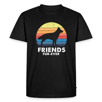 Militaire Design Chien de police Berger allemand - T-shirt Premium bio Homme - noir - Devant - Nico (187cm)