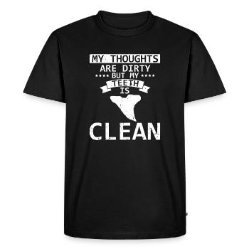Un paléontologue conçoit un étudiant chasseur de fossiles - T-shirt Premium bio Homme - noir - Devant - Nico (187cm)