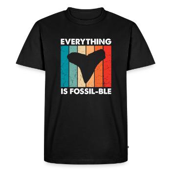 Un paléontologue conçoit un étudiant chasseur de fossiles - T-shirt Premium bio Homme - noir - Devant - Nico (187cm)