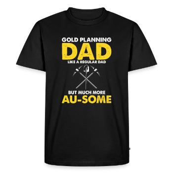 Chercheurs d'or Panning Gold Gold Mining Designs - T-shirt Premium bio Homme - noir - Devant - Nico (187cm)