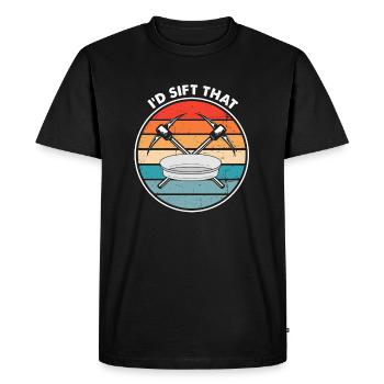 Conception de prospecteur d'or de prospecteur d'orpaillage - T-shirt Premium bio Homme - noir - Devant - Nico (187cm)