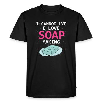 Conception de fabrication de savon pour les conceptions de fabricants de savon - T-shirt Premium bio Homme - noir - Devant - Nico (187cm)