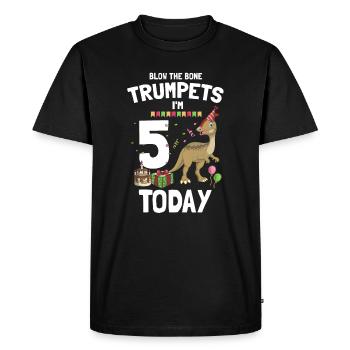 Dinosaur Motif for Paleontologists - Men's Premium Organic T-Shirt - black - Front - Nico (187cm)