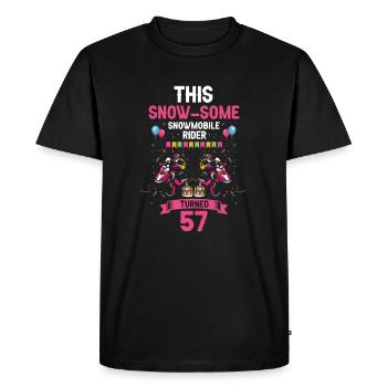 Conception de motoneige pour l’anniversaire de la motoneige - T-shirt Premium bio Homme - noir - Devant - Nico (187cm)