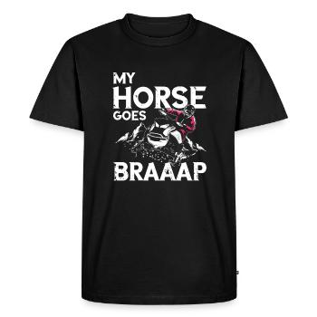 Conception de motoneigistes et de motoneiges - T-shirt Premium bio Homme - noir - Devant - Nico (187cm)