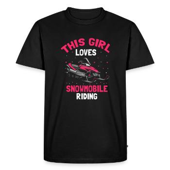 Conception de motoneigistes et de motoneiges - T-shirt Premium bio Homme - noir - Devant - Nico (187cm)