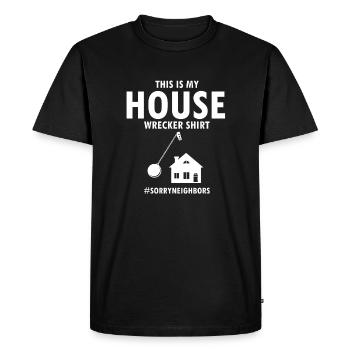Conception de démolition de maisons et rénovation de maisons - T-shirt Premium bio Homme - noir - Devant - Nico (187cm)