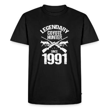 Conception de coyote pour les réacteurs de coyote - T-shirt Premium bio Homme - noir - Devant - Nico (187cm)