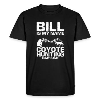 Conception de coyote pour les réacteurs de coyote - T-shirt Premium bio Homme - noir - Devant - Nico (187cm)
