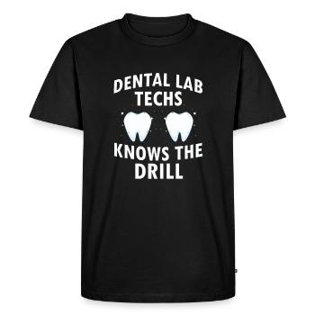 Conception de cliniques dentaires et de techniciens de laboratoire dentaire - T-shirt Premium bio Homme - noir - Devant - Nico (187cm)