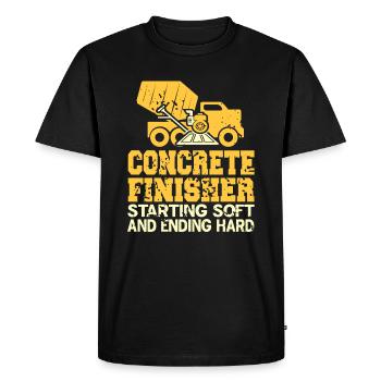 Conception de construction en béton pour les travailleurs de la construction et les chantiers de construction - T-shirt Premium bio Homme - noir - Devant - Nico (187cm)